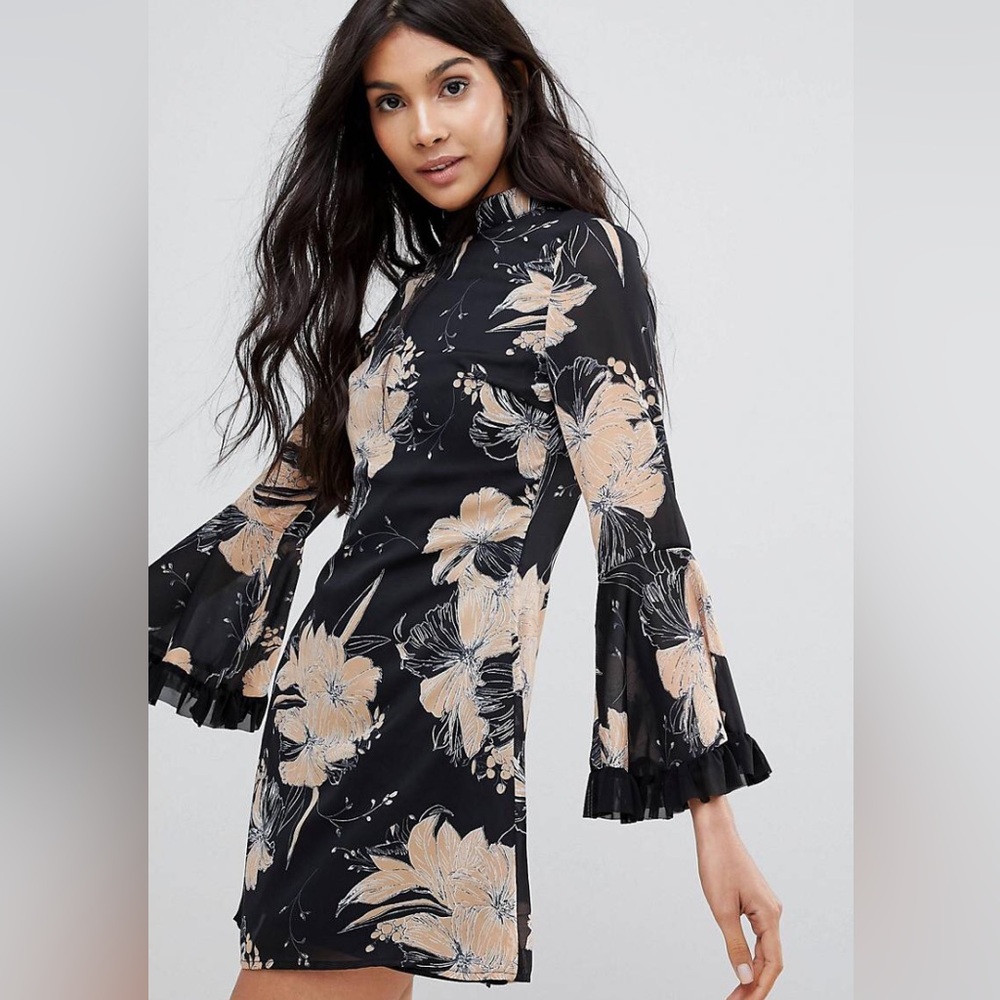 ASOS 60’s style high neck knee length dress, slight damage